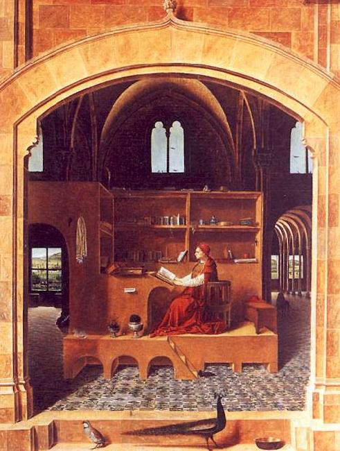 Antonello da Messina Saint Jerome in his Study Germany oil painting art